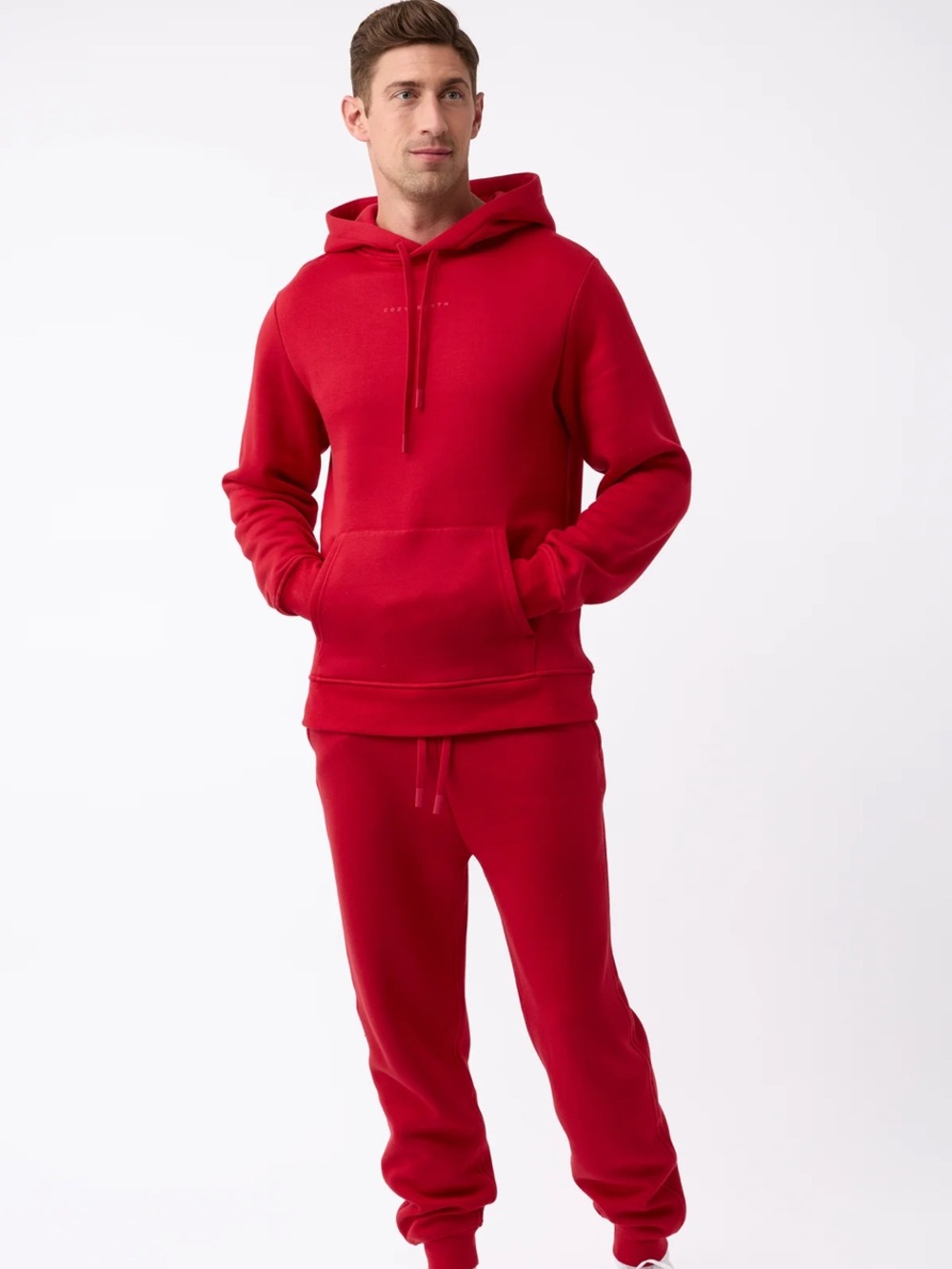 NWT Cozy Earth CityScape Crimson red hoodie Large